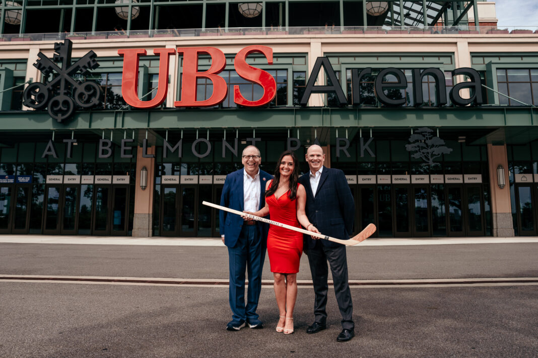 Jon Ledecky, Co-Owner, NHL's New York Islanders, actress and TV star, Danica McKellar, and Bill Abbott, President & CEO, Great American Media