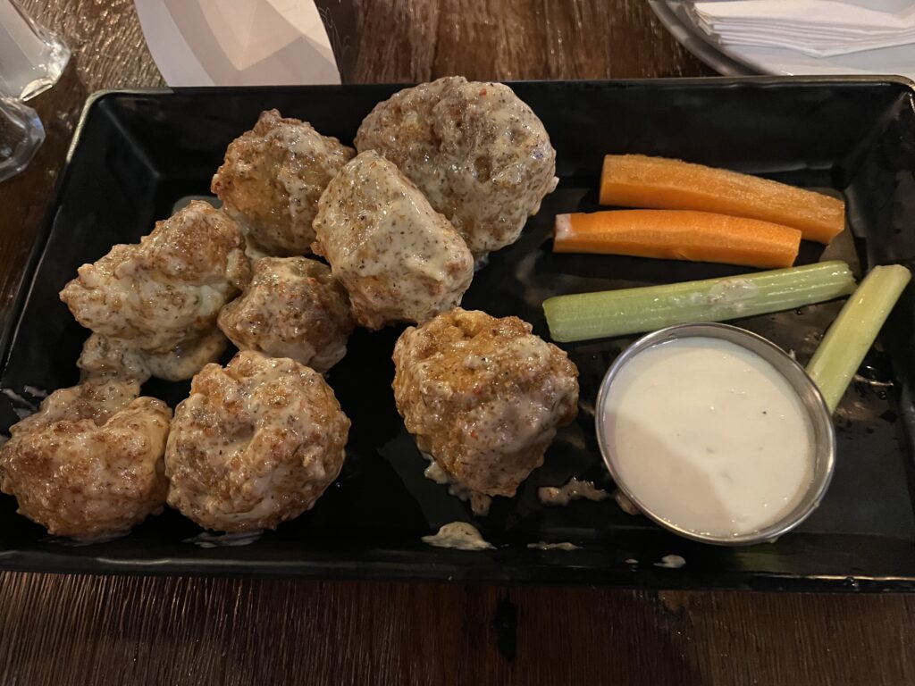 Cauliflower Wings at Burgerology Massapequa